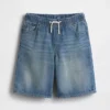 Çocuklar İçin Ultra Yumuşak '90'lar Tarzı Bol Kesim Rahat Denim Şortlar