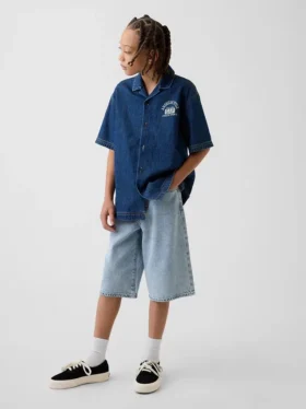 Çocuklar İçin Ultra Yumuşak Denim Bol Şortlar