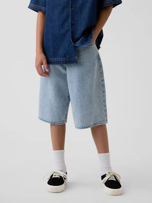Çocuklar İçin Ultra Yumuşak Denim Bol Şortlar