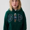 Çocuklar İçin Vintagesoft Bol Kesim Brannan Bear Logolu Kapüşonlu Sweatshirt