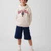 Çocuklar İçin Vintagesoft Bol Kesim Brannan Bear Logolu Kapüşonlu Sweatshirt