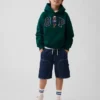 Çocuklar İçin Vintagesoft Bol Kesim Brannan Bear Logolu Kapüşonlu Sweatshirt