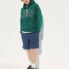 Çocuklar İçin Vintagesoft Bol Kesim Brannan Bear Logolu Kapüşonlu Sweatshirt