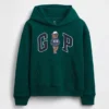 Çocuklar İçin Vintagesoft Bol Kesim Brannan Bear Logolu Kapüşonlu Sweatshirt