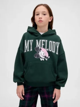 Çocuklar İçin Vintagesoft Oversized Hello Kitty Kapüşonlu Sweatshirt