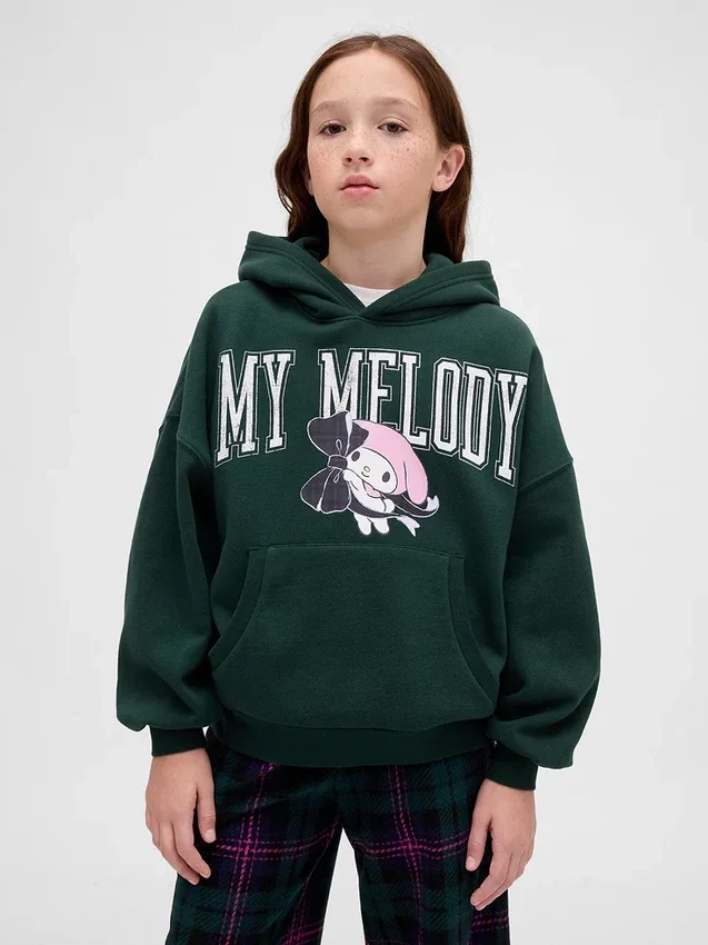 Çocuklar İçin Vintagesoft Oversized Hello Kitty Kapüşonlu Sweatshirt