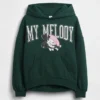 Çocuklar İçin Vintagesoft Oversized Hello Kitty Kapüşonlu Sweatshirt