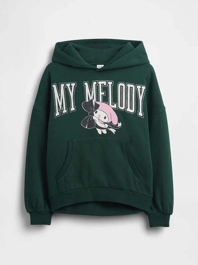 Çocuklar İçin Vintagesoft Oversized Hello Kitty Kapüşonlu Sweatshirt