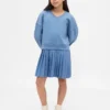 Çocuklar İçin Vintagesoft Pileli Sweatshirt Elbise