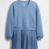 Çocuklar İçin Vintagesoft Pileli Sweatshirt Elbise