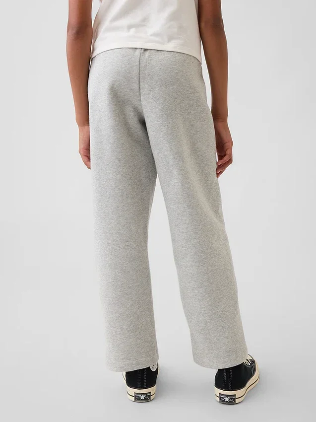 Çocuklar İçin Vintagesoft Rahat Dantel Süslemeli Geniş Paça Jogger Pantolon
