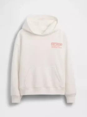 Çocuklar İçin Vintagesoft Rahat Kesim Grafikli Kapüşonlu Sweatshirt