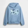 Çocuklar İçin Vintagesoft Rahat Kesim Grafikli Kapüşonlu Sweatshirt