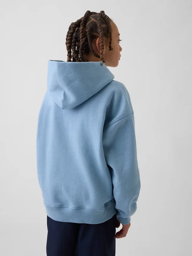 Çocuklar İçin Vintagesoft Rahat Kesim Grafikli Kapüşonlu Sweatshirt