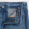 Çocuklar İçin Yüksek Bel '70'ler Stili Geniş Paça Jean'ler
