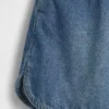 Çocuklar İçin Yüksek Bel Denim Kolay Giyilebilir Dolphin Şortlar