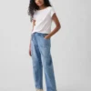 Çocuklar İçin Yüksek Bel Easy Barrel Jean'ler