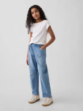 Çocuklar İçin Yüksek Bel Easy Barrel Jean'ler