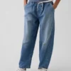 Çocuklar İçin Yüksek Bel Easy Barrel Jean'ler