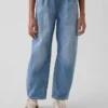 Çocuklar İçin Yüksek Bel Easy Barrel Jean'ler