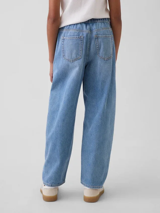 Çocuklar İçin Yüksek Bel Easy Barrel Jean'ler