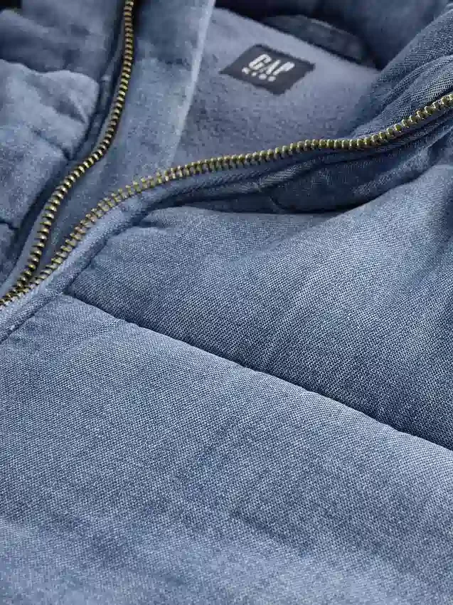 Çocuklar İçin Yumuşak Astarlı Denim Şişme Ceket