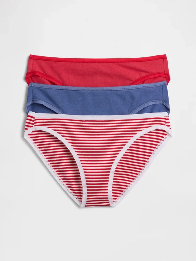Organik Esnek Pamuklu Bikini (3'lü Paket)