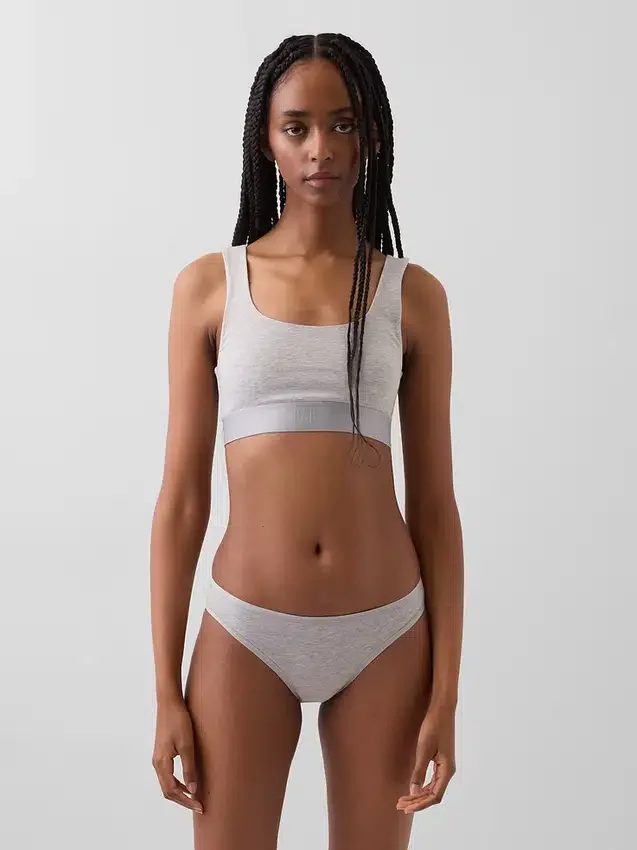 Organik Esnek Pamuklu Gap Logo Bralette