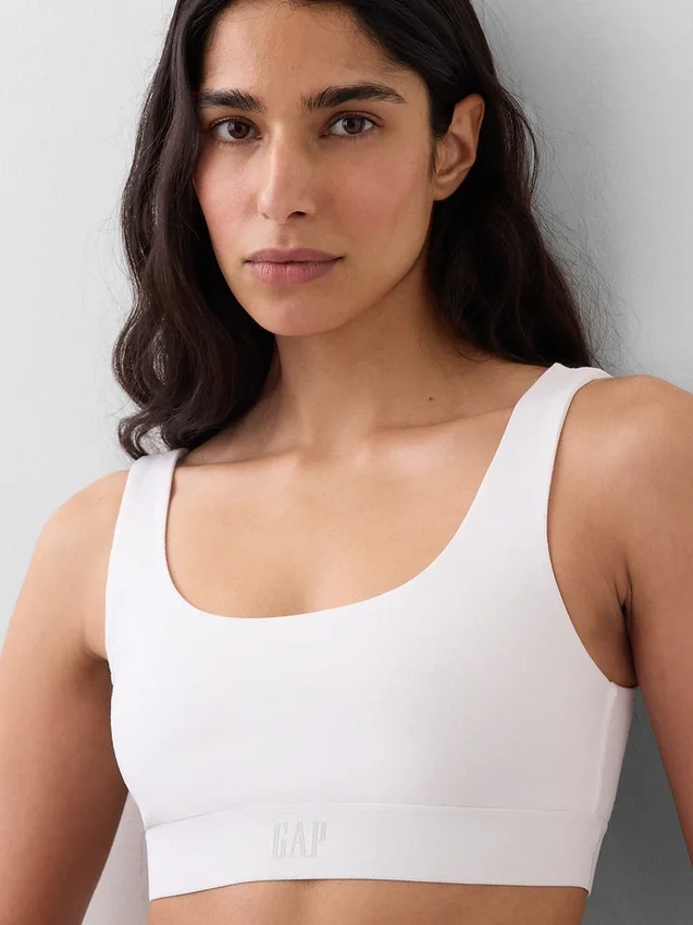 Organik Esnek Pamuklu Gap Logo Bralette