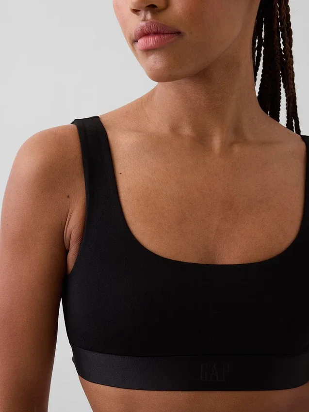 Organik Esnek Pamuklu Gap Logo Bralette