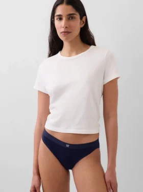 Organik Esnek Pamuklu Logolu Bikini