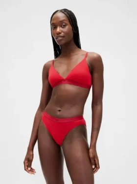 Organik Esnek Pamuklu Logolu Bikini