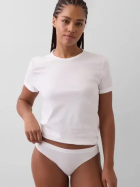 Organik Esnek Pamuklu Logolu Bikini