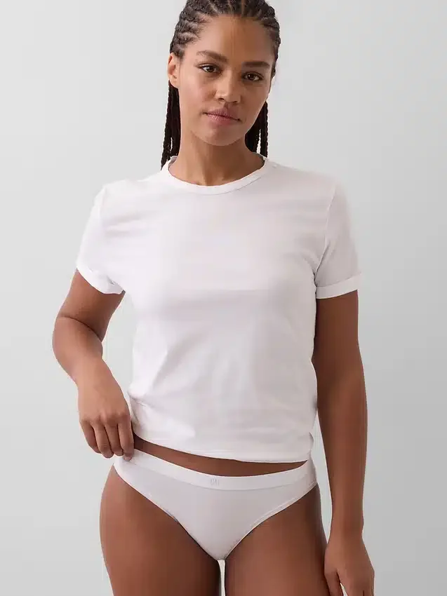 Organik Esnek Pamuklu Logolu Bikini