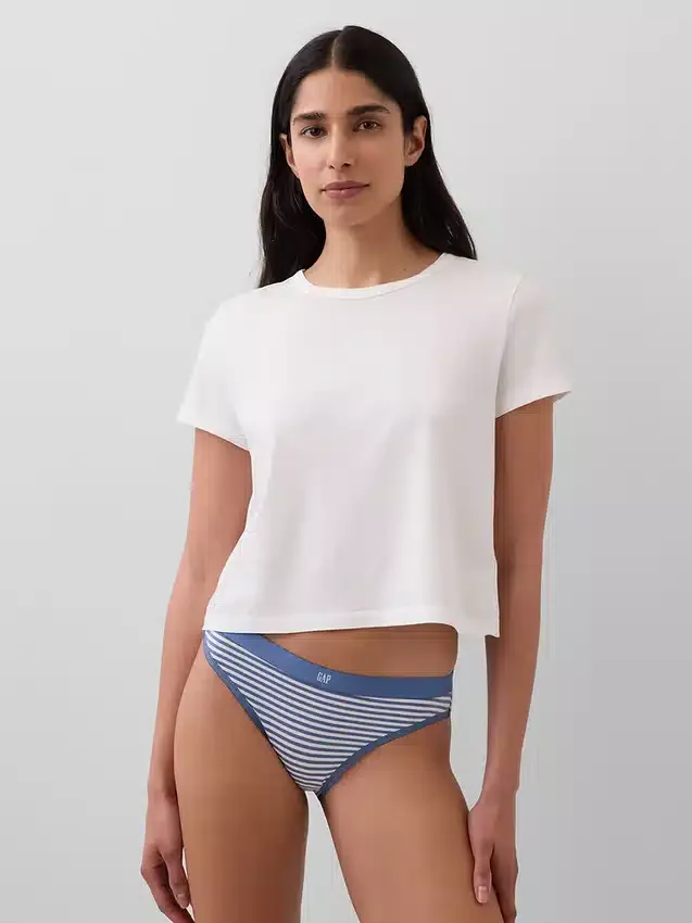 Organik Esnek Pamuklu Logolu Bikini