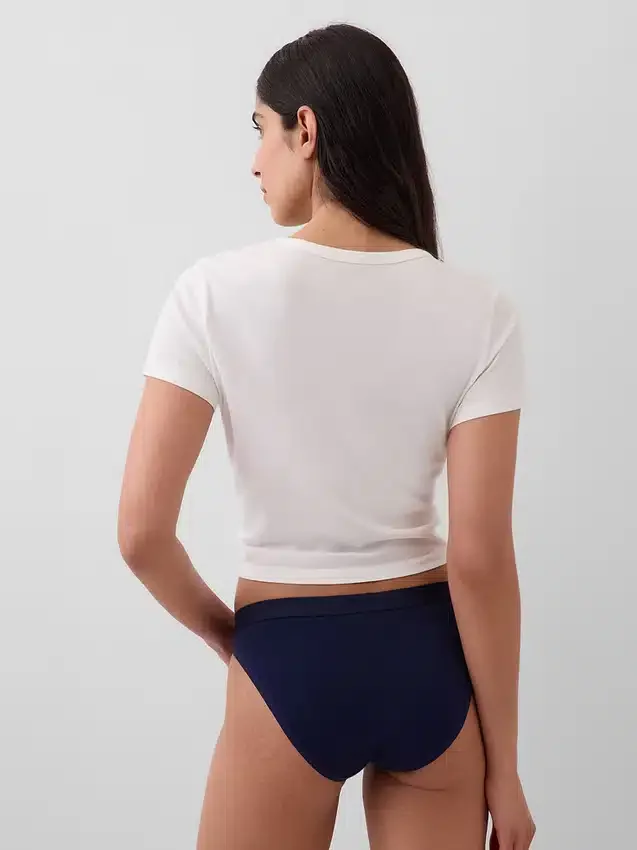 Organik Esnek Pamuklu Logolu Bikini