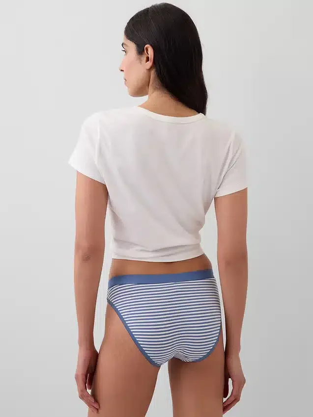 Organik Esnek Pamuklu Logolu Bikini
