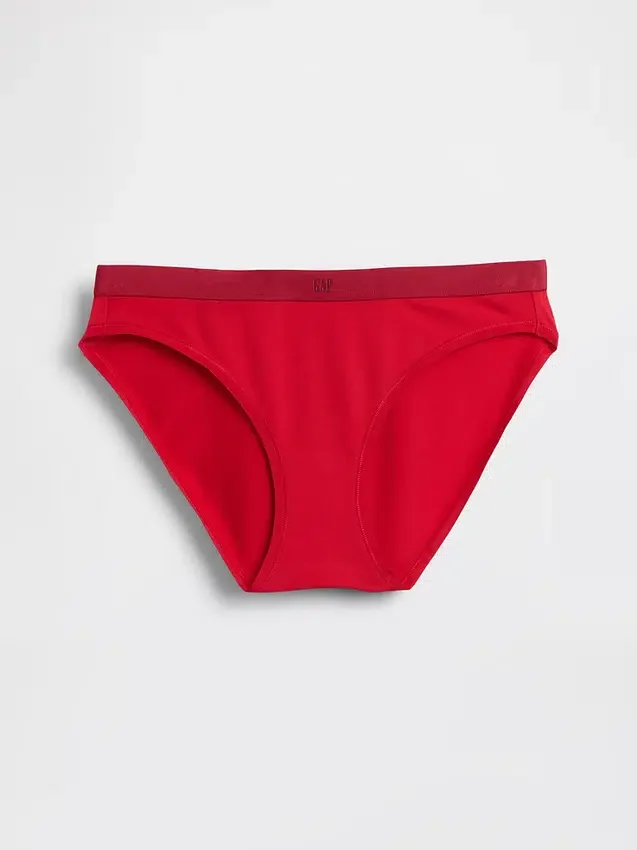 Organik Esnek Pamuklu Logolu Bikini