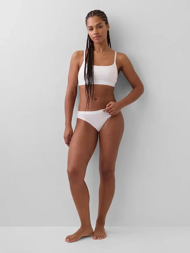 Organik Esnek Pamuklu Logolu Bikini
