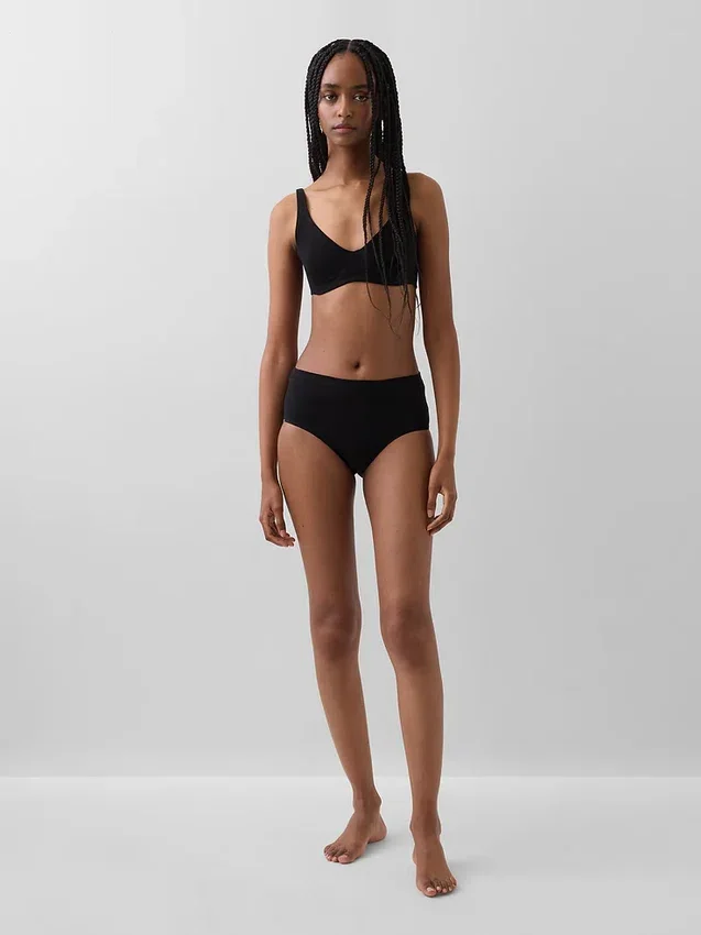 Organik Esnek Pamuklu Yüksek Bel Bikini