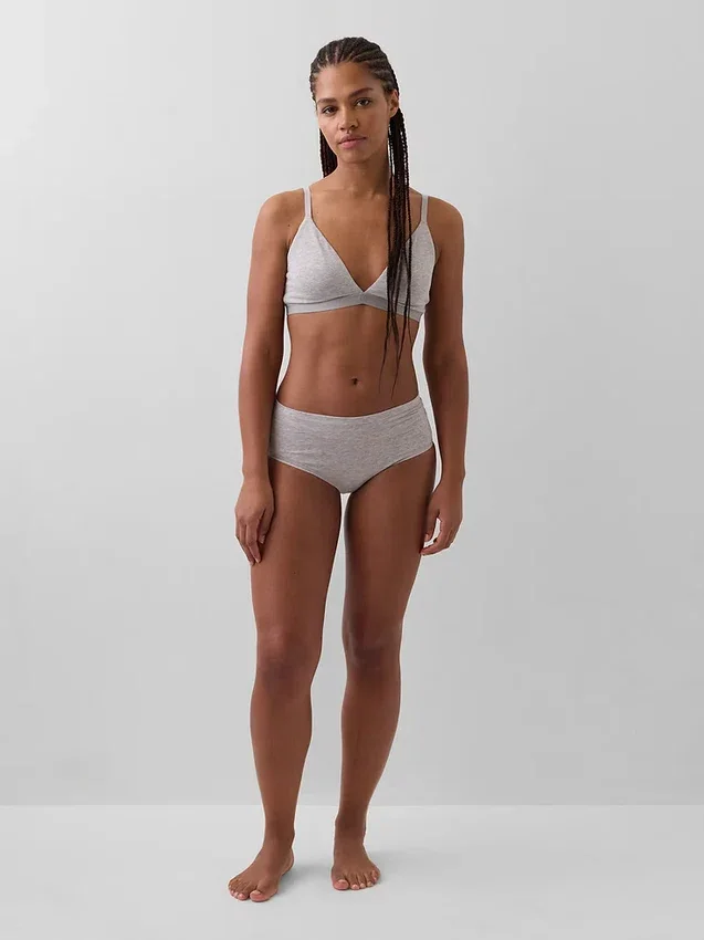 Organik Esnek Pamuklu Yüksek Bel Bikini
