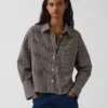 Organik Pamuklu Poplin Oversized Kısa Gömlek