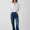Organik Pamuklu Poplin Oversized Kısa Gömlek