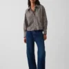 Organik Pamuklu Poplin Oversized Kısa Gömlek