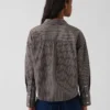 Organik Pamuklu Poplin Oversized Kısa Gömlek
