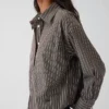 Organik Pamuklu Poplin Oversized Kısa Gömlek