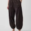 Organik Pamuklu Poplin Rahat Bol Jogger Pantolon