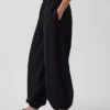 Organik Pamuklu Poplin Rahat Bol Jogger Pantolon