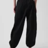 Organik Pamuklu Poplin Rahat Bol Jogger Pantolon