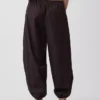 Organik Pamuklu Poplin Rahat Bol Jogger Pantolon